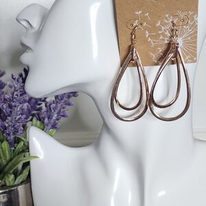 Elegant Rose Gold Teardrop Earrings